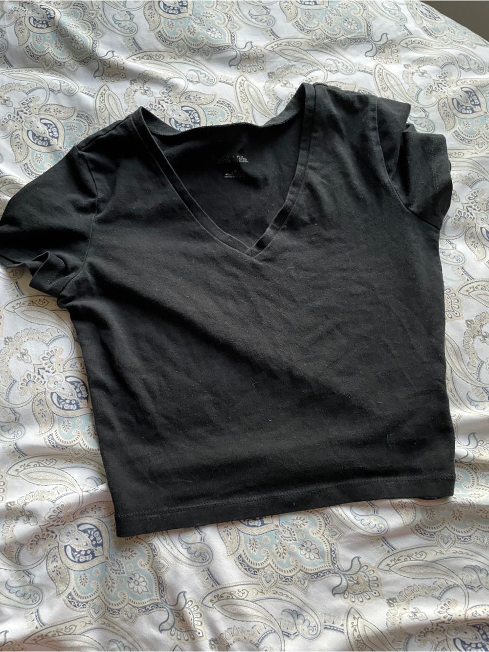 Classic Black V-Neck Women's Top